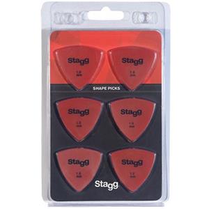 پیک گیتار استگ مدل  SPELLIX6-1.00 بسته‌ شش عددی Stagg SPELLIX6-1.00 Triangle Guitar Picks