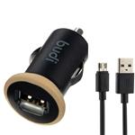 Budi M8J090M Car Charger with miroUSB Cable
