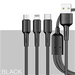 کابل تبدیل USB به لایتنینگ/ microUSB /USB-C یسیدو مدل CA41 طول 1 متر