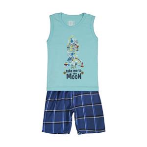 ست تاپ و شلوارک پسرانه سون پون مدل 1391250-50 Seven Poon 1391250-50 Top And Shorts Set For Boys