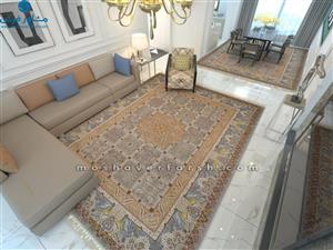 فرش مرینوس طرح ونوس رنگ نقره ای  شانه 1200  استاندارد