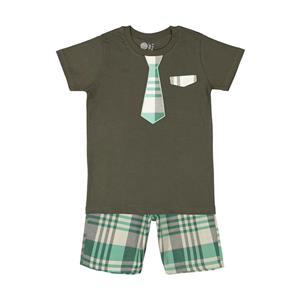 ست تی شرت و شلوارک پسرانه سون پون مدل 1391251-78 Seven Poon 1391251-78 T-Shirt And Shorts Set For Boys