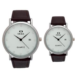 ست ساعت مچی عقربه ای زنانه و مردانه اریکس مدل 8072G
