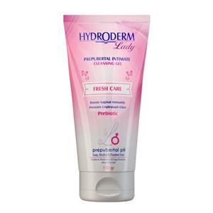 ژل بهداشتی دوشیزگان هیدرودرم حاوی پری بیوتیک 150 گرم Hydroderm Lady Fresh Care Prepubertal Intimate Cleansing Gel 150ml