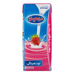 دسر نوشیدنی توت فرنگی دومینو حجم 200 میلی لیتر Domino Strawberry Drinkable Dessert 200ml