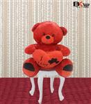 خرس عروسکی سه قلب I LOVE YOY مخصوص ولنتاین سایز بزرگ