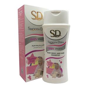 شامپو سر بدن بچه دخترانه اسموت درم Smooth Derm Baby phane Shampoo 210 ml 