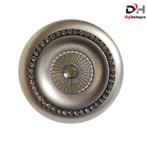 هالوژن آلومینیومی اس اچ لایتینگ مدل نگین دار نقره ای کد 02 (SH.LIGHTING)