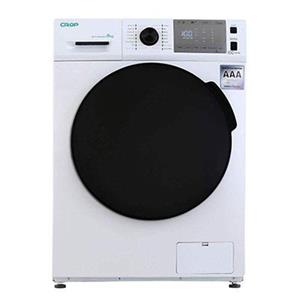 ماشین لباسشویی کروپ مدل WFT- 48412 ظرفیت 8 کیلوگرم سفید  نقره ای درب کروم Crop WFT 48412 Washing Machine 8 Kg