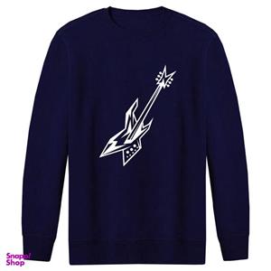 سویشرت مردانه طرح گیتار کد F247 رنگ سرمه ای