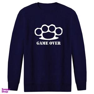 سویشرت مردانه طرح game over کد F280 رنگ سرمه ای
