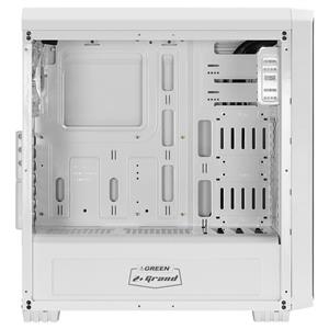 کیس گرین مدل Z+ GRAND White GREEN Z Plus GRAND White ACRYLIC WINDOW SIDE PANEL CASE