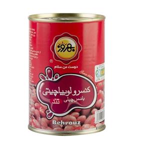 کنسرو لوبیا چیتی با سس چیلی تند بهروز 390 گرمی