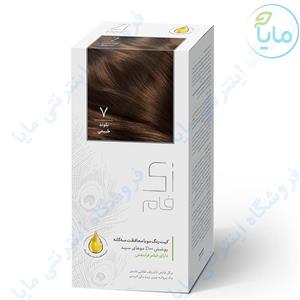 کیت رنگ موی زی فام شماره 7 Zi Fam 7 Natural Blonde Hair Color Kit 50 ml