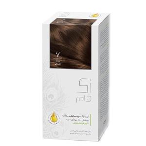 کیت رنگ موی زی فام شماره 7 Zi Fam 7 Natural Blonde Hair Color Kit 50 ml