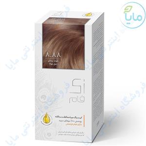 کیت رنگ موی زی فام شماره 8.88 Zi Fam 8.88 Bright Blonde Double Mocha Hair Color Kit 50 ml