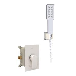 شیر توکار حمام شودر مدل رومر شیری کروم (سردوش پلاستیک ABS) تیپ 2