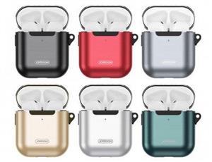 کاور محافظ فلزی قلاب دار ایرپاد Joyroom Titanium Gold Series Airpods 1/2 JR-BP574 