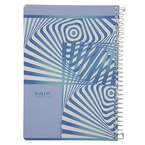 دفتر مشق سم طرح مارپیچ - 40 برگ Sam Spiral Design Homework Notebook - 40 Sheets