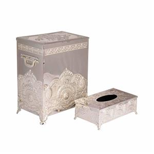 ست سطل و جا دستمال کاغذی مدل 2876PE