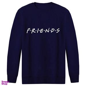 سویشرت مردانه طرح FRIENDS کد F168 رنگ سرمه ای