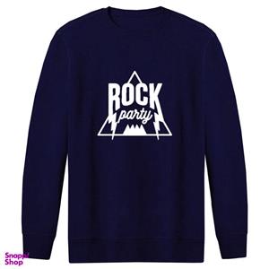 سویشرت مردانه طرح ROCK کد F157 رنگ سرمه ای