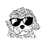 استیکر مستر راد طرح سگ عینکی کد 001