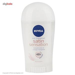 استیک ضد تعریق زنانه نیوآ مدل Satin Sensation حجم 40 میلی لیتر Nivea Satin Sensation Stick Deodorant For Women 40ml