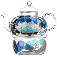 قوری وارمر دار گالری انار مدل بته جقه آبی Anar Blue Paisley TeaPot