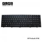 کیبورد لپ تاپ اچ پی HP Laptop Keyboard Probook 4740 مشکی-اینتر کوچک-بافریم