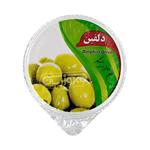 زیتون با پوره میوه و مغز خوراکی(ترش) دلفین 75 گرمی