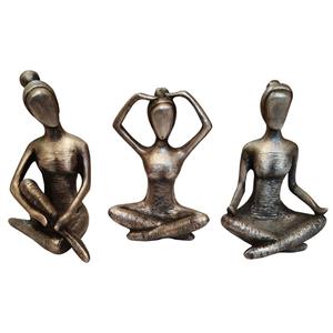 مجسمه لیلپار طرح یوگا مدل DKH-7219 N مجموعه سه عددی