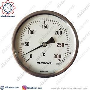 ترمومتر پکنز PAKKENS صفحه 10 سانت افقی 300 درجه