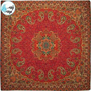 رومیزی ترمه طرح ترنج رنگ قرمز