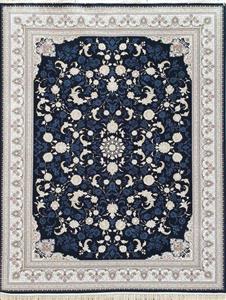 فرش 700 شانه نقشه ارغوان زمینه سرمه ای