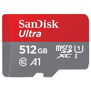 کارت حافظه microSDXC سن دیسک مدل Ultra کلاس 10 استاندارد UHS-I U1 سرعت 100MBps ظرفیت 512 گیگابایت MicroSDXC SANDISK ULTRA 512GB