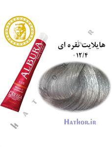 رنگ مو آلبورا مدل carasa شماره 12.4 حجم 100 میلی لیتر رنگ بلوند نقره ای