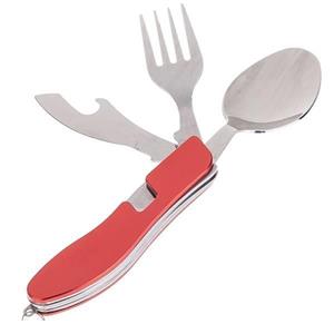 ست قاشق ، چنگال و چاقو تاشو سفری مدل 2020 Stainless steel outdoor Folding Fork Spoon Knife