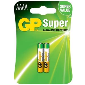 باتری سایز AAAA جی پی مدل Super Alkaline - بسته 2 عددی GP Super Alkaline AAAA Battery - Pack of 2