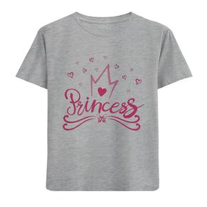 تی شرت استین کوتاه دخترانه طرح princess کد F66 