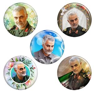 پیکسل طرح سردار حاج قاسم سلیمانی کد 313 مجموعه 5 عددی