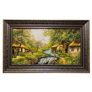 تابلو فرش دستبافت طرح منظره سه کلبه کد 2795602