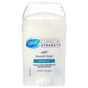 استیک ضد تعریق ضد آب زنانه سکرت مدل Clinical حجم 45 میل  Secret clinical strength solid sensitive deodorant