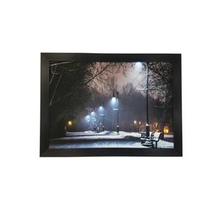 تابلو نوری رایکا بک لایت مدل خیابان برفی و سرد