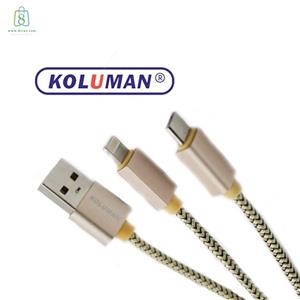 کابل تبدیل USB به microUSB لایتنینگ کلومن مدل Kd 22 