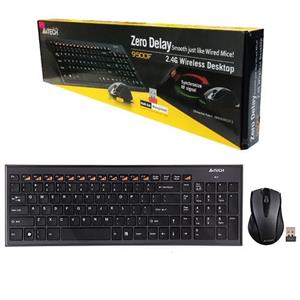 کیبورد و موس بی سیم ای فورتک 9500F