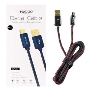 کابل میکرو یو اس بی Yesido CA33 1.2m روکش دار