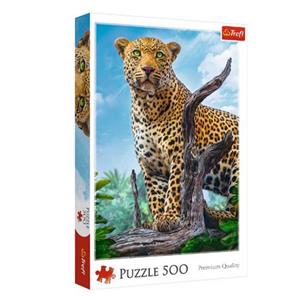 پازل 500 تکه ترفل مدل  Wild Leopard trefl  Wild Leopard puzzle 500 pcs
