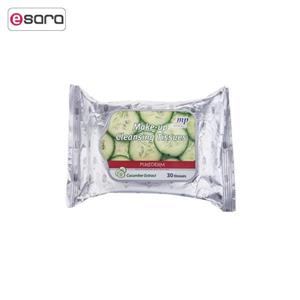 دستمال مرطوب پاک کننده آرایش پیوردرم مدل Cucumber Extract - بسته 30 عددی Purederm Make Up Cleansing Tissues Cucumber Extract 30pcs
