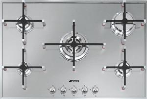 اجاق گاز صفحه ای اسمگ ایتالیا Smeg PX7502DE Edelstahl Gaskochfeld